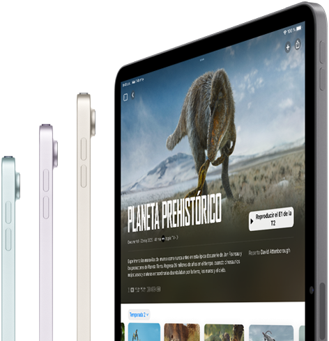iPad Air que muestra una reproducción en streaming con conexión inalámbrica ultrarrápida