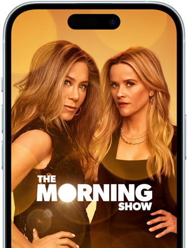 iPhone 15 con Apple TV+ que muestra la serie The Morning Show